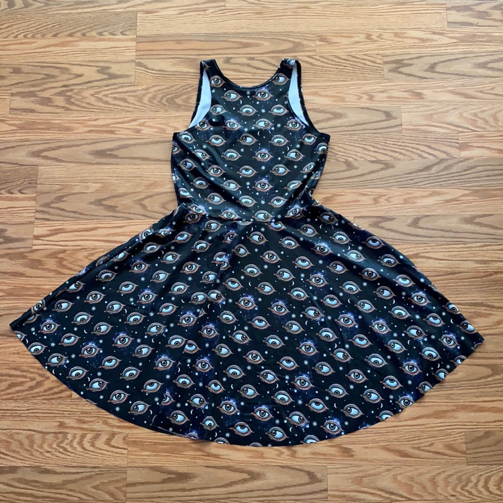 BlackMilk Eye See You Reversible Skater Dress